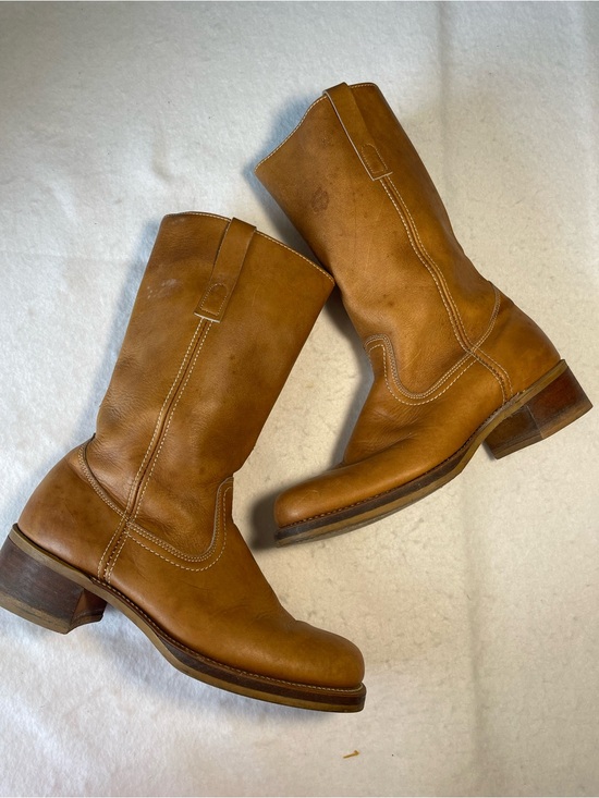 Vintage Hanover Leather Boots Men’s 11D Cognac Brown Heritage Workwear USA main image 4